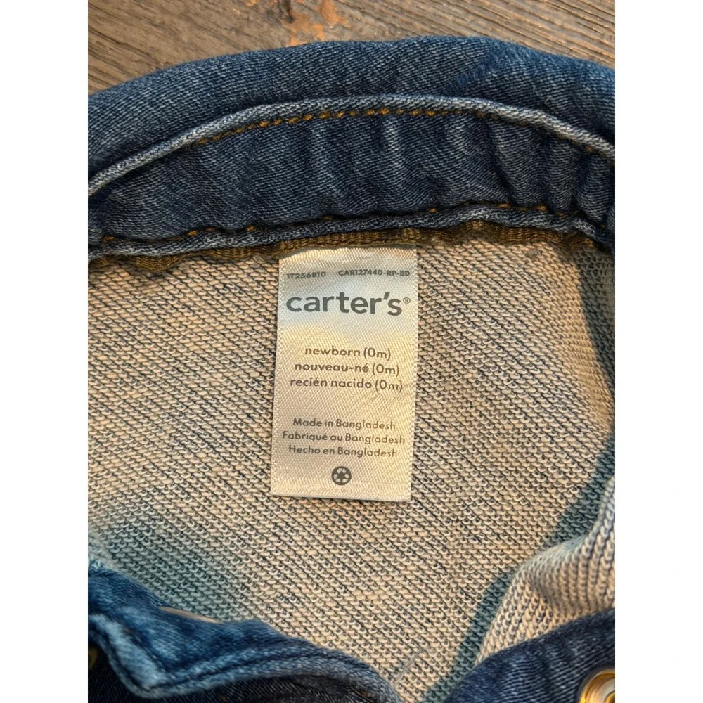 Carter's Denim Coverall Baby NB Blue